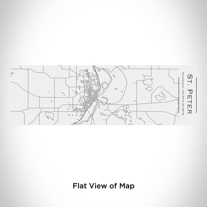 Rendered View of St. Peter Minnesota Map Engraving on 10oz Stainless Steel Insulated Cup with Sliding Lid in White