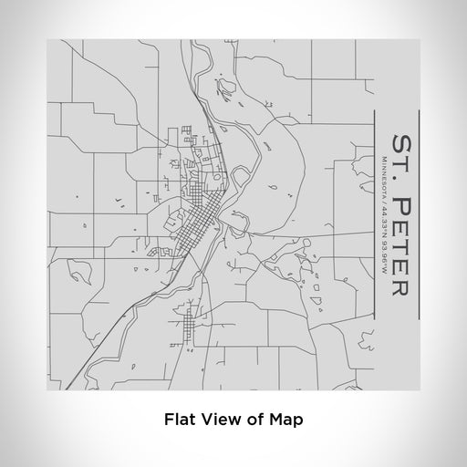 Rendered View of St. Peter Minnesota Map Engraving on 17oz Stainless Steel Insulated Tumbler