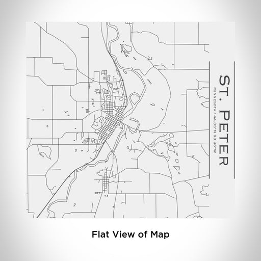 Rendered View of St. Peter Minnesota Map Engraving on 17oz Stainless Steel Insulated Tumbler in White