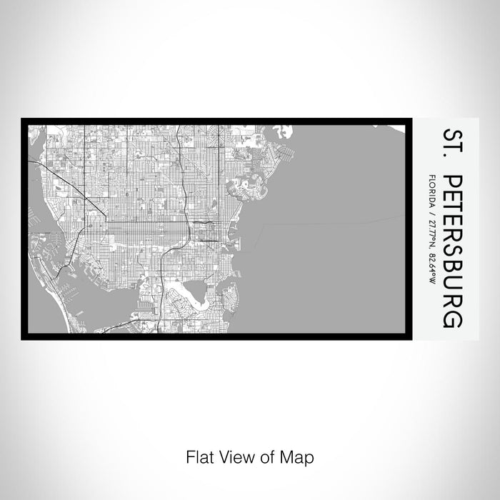 Rendered View of St. Petersburg Florida Map on 17oz Stainless Steel Insulated Bottle with printed classic style map