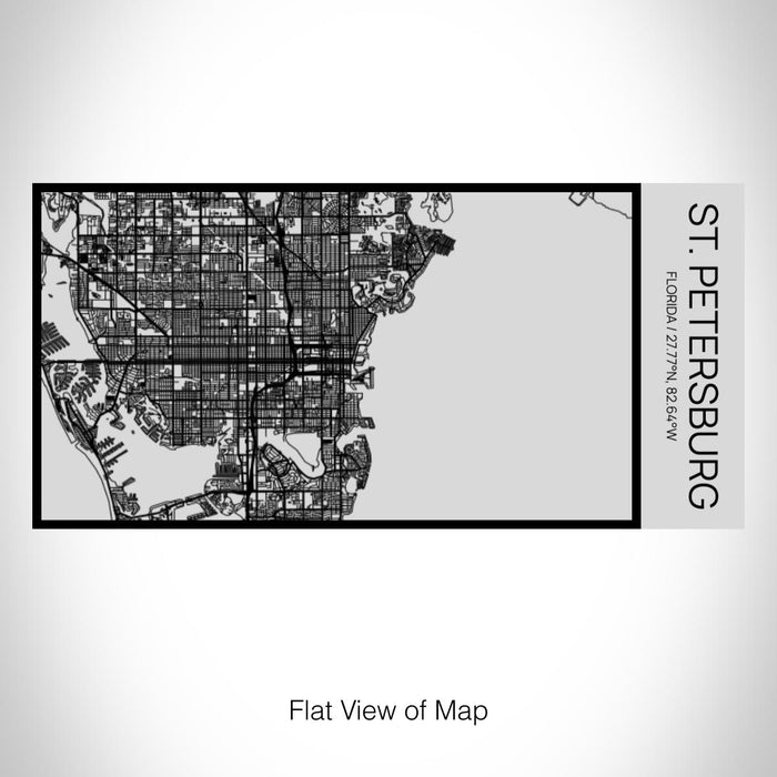 Rendered View of St. Petersburg Florida Map on 17oz Stainless Steel Insulated Cola Bottle in Stainless