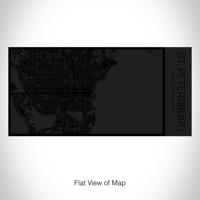 Rendered View of St. Petersburg Florida Map on 17oz Stainless Steel Insulated Cola Bottle in Stainless in Matte Black