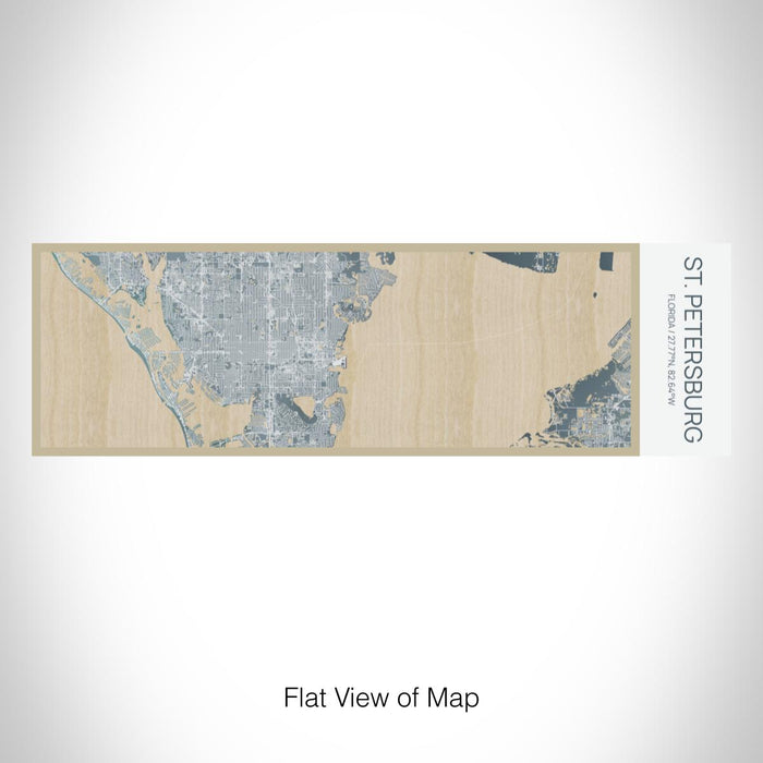 Rendered View of St. Petersburg Florida Map on 10oz Stainless Steel Insulated Cup in Afternoon with Sliding Lid