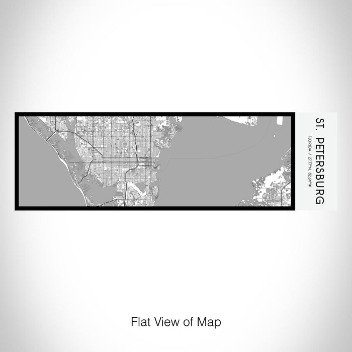 Rendered View of St. Petersburg Florida Map on 10oz Stainless Steel Insulated Cup in Classic with Sliding Lid