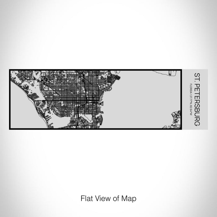 Rendered View of St. Petersburg Florida Map on 10oz Stainless Steel Insulated Cup with Sipping Lid