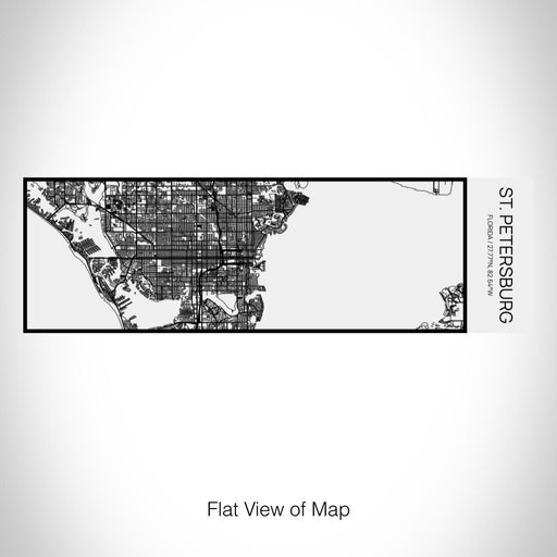 Rendered View of St. Petersburg Florida Map on 10oz Stainless Steel Insulated Cup in Matte White with Sliding Lid