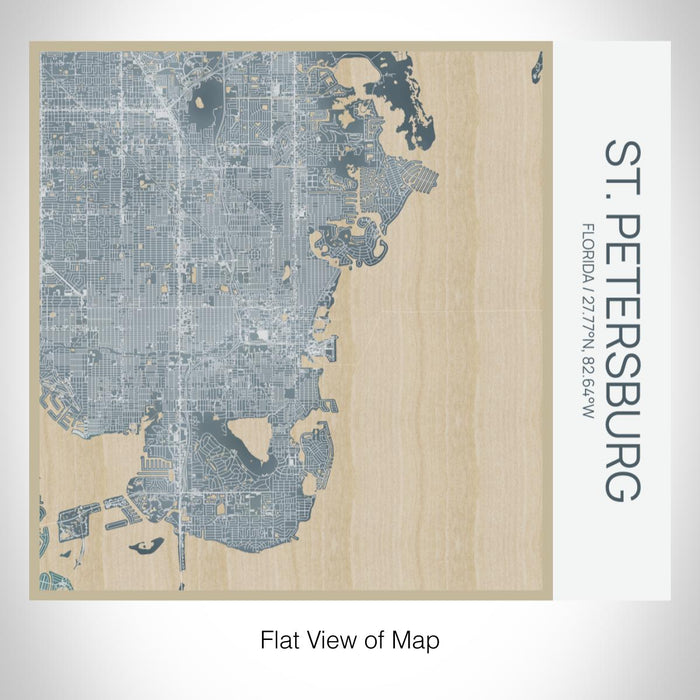 Rendered View of St. Petersburg Florida Map on 17oz Stainless Steel Insulated Tumbler in Afternoon Map Style