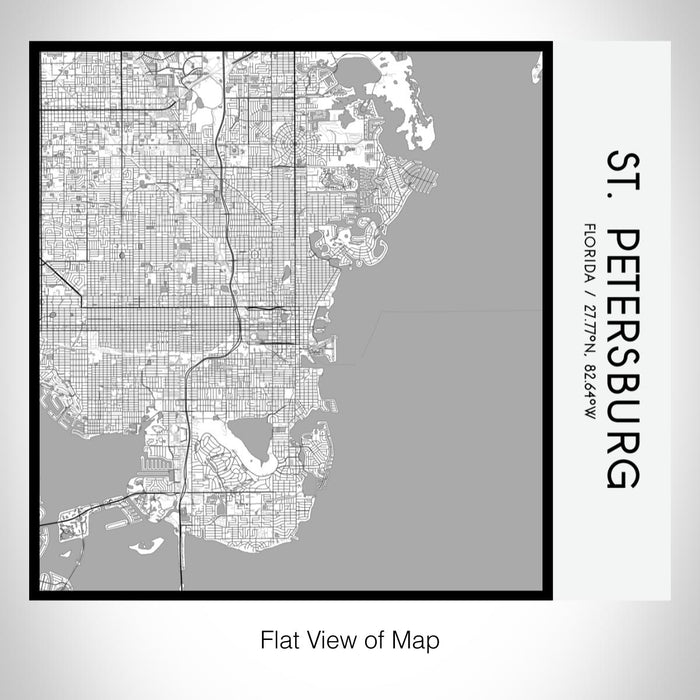 Rendered View of St. Petersburg Florida Map on 17oz Stainless Steel Insulated Tumbler in Classic Map Style