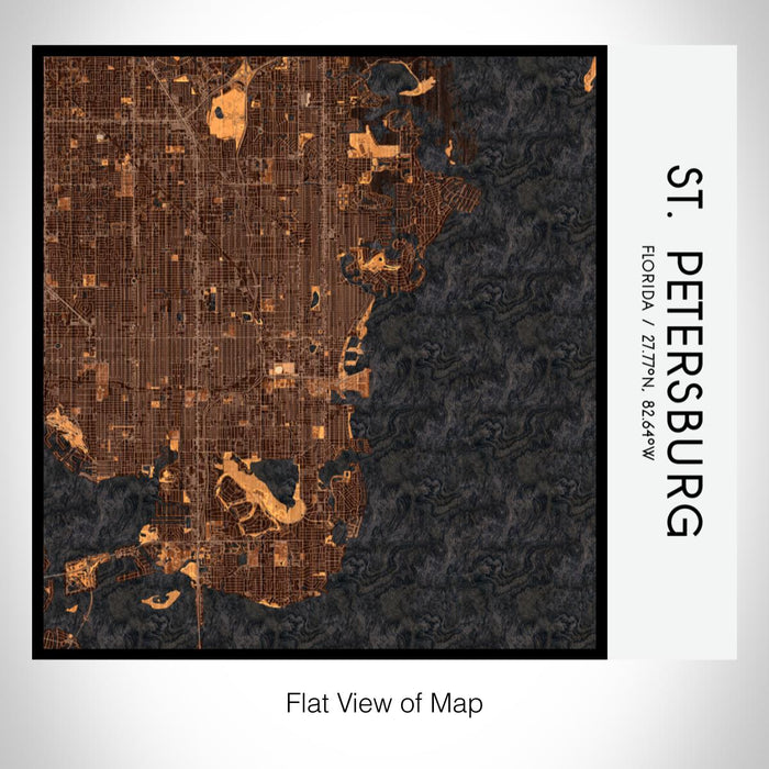 Rendered View of St. Petersburg Florida Map on 17oz Stainless Steel Insulated Tumbler in Ember Map Style