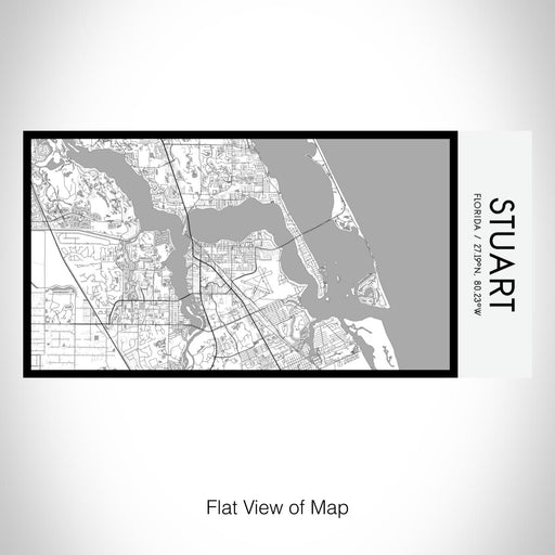 Rendered View of Stuart Florida Map on 17oz Stainless Steel Insulated Bottle with printed classic style map