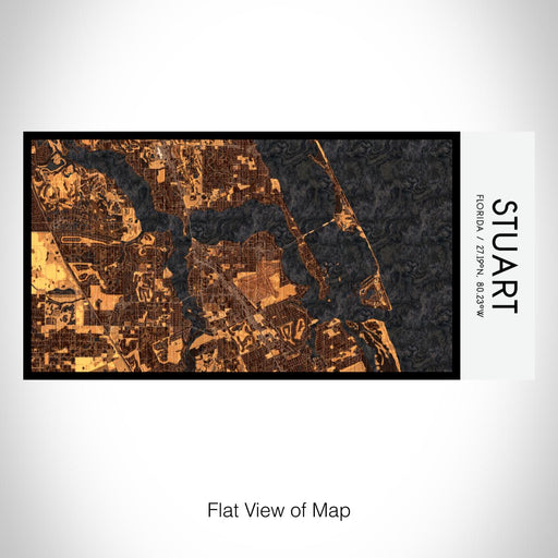 Rendered View of Stuart Florida Map on 17oz Stainless Steel Insulated Bottle with printed ember style map