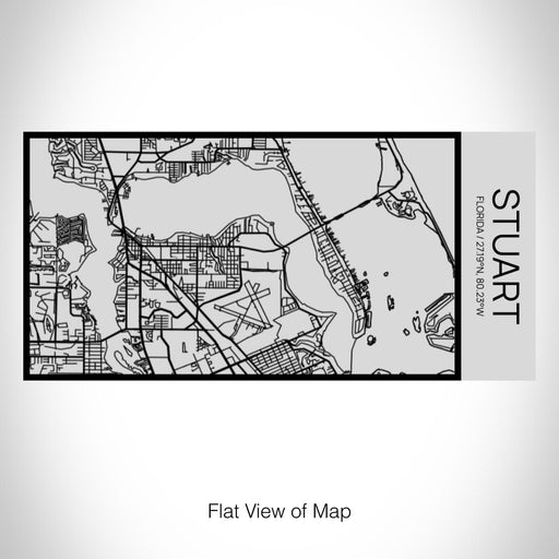 Rendered View of Stuart Florida Map on 17oz Stainless Steel Insulated Cola Bottle in Stainless
