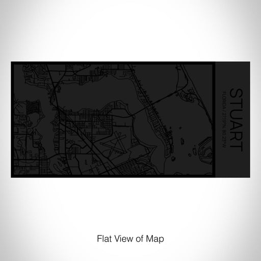 Rendered View of Stuart Florida Map on 17oz Stainless Steel Insulated Cola Bottle in Stainless in Matte Black