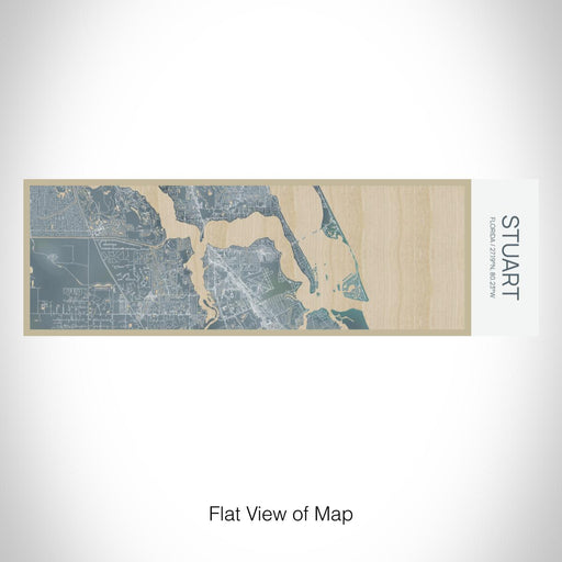 Rendered View of Stuart Florida Map on 10oz Stainless Steel Insulated Cup in Afternoon with Sliding Lid