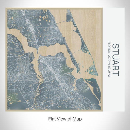 Rendered View of Stuart Florida Map on 17oz Stainless Steel Insulated Tumbler in Afternoon Map Style