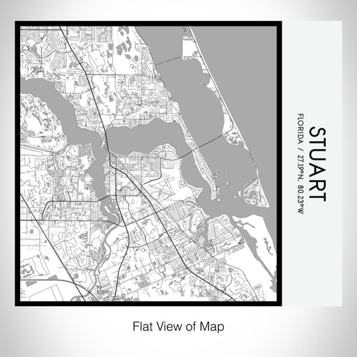 Rendered View of Stuart Florida Map on 17oz Stainless Steel Insulated Tumbler in Classic Map Style