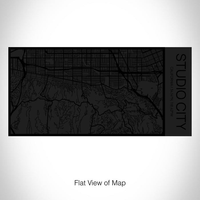 Rendered View of Studio City California Map on 17oz Stainless Steel Insulated Cola Bottle in Stainless in Matte Black