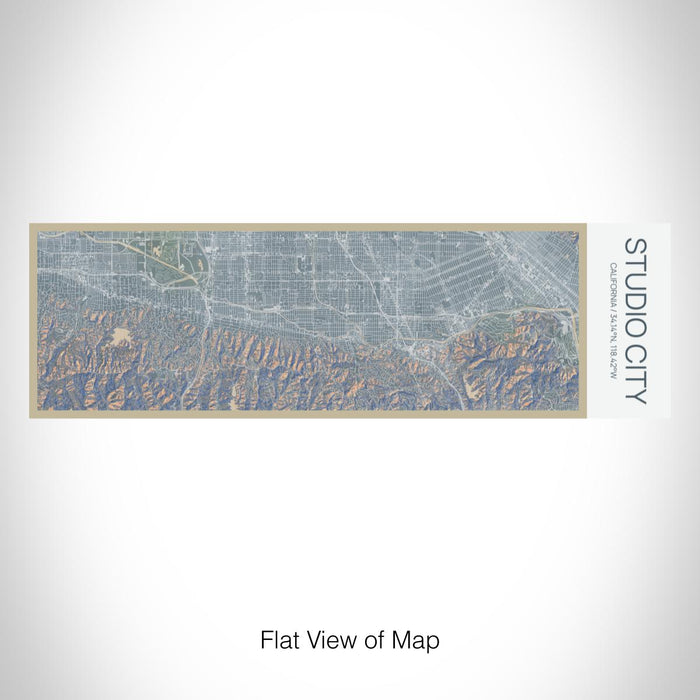 Rendered View of Studio City California Map on 10oz Stainless Steel Insulated Cup in Afternoon with Sliding Lid