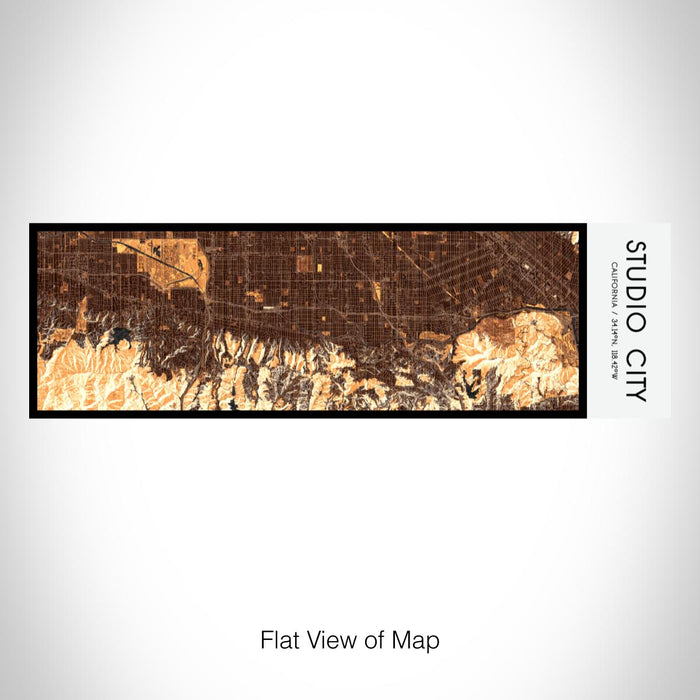 Rendered View of Studio City California Map on 10oz Stainless Steel Insulated Cup in Ember with Sliding Lid