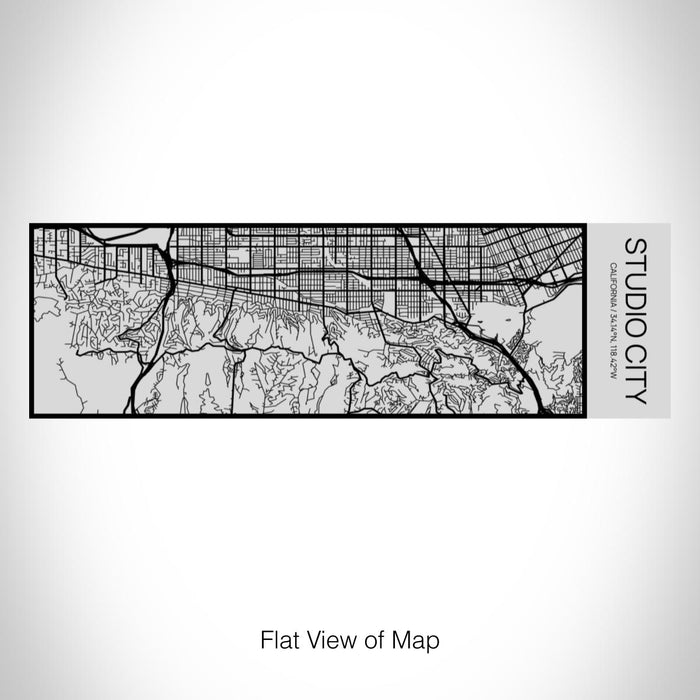 Rendered View of Studio City California Map on 10oz Stainless Steel Insulated Cup with Sipping Lid