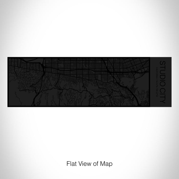 Rendered View of Studio City California Map on 10oz Stainless Steel Insulated Cup in Matte Black with Sliding Lid