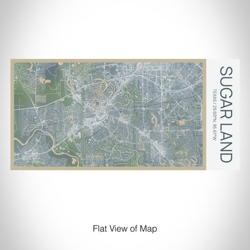 Rendered View of Sugar Land Texas Map on 17oz Stainless Steel Insulated Bottle with printed afternoon style map