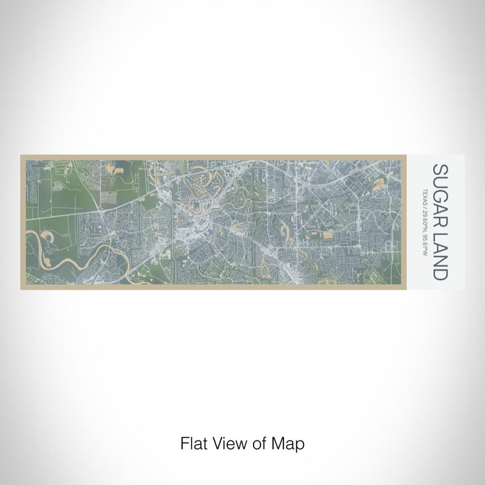 Rendered View of Sugar Land Texas Map on 10oz Stainless Steel Insulated Cup in Afternoon with Sliding Lid