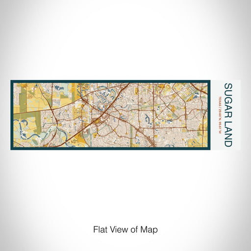 Rendered View of Sugar Land Texas Map on 10oz Stainless Steel Insulated Cup in Woodblock with Sliding Lid