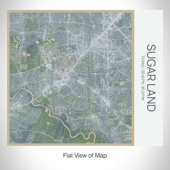 Rendered View of Sugar Land Texas Map on 17oz Stainless Steel Insulated Tumbler in Afternoon Map Style