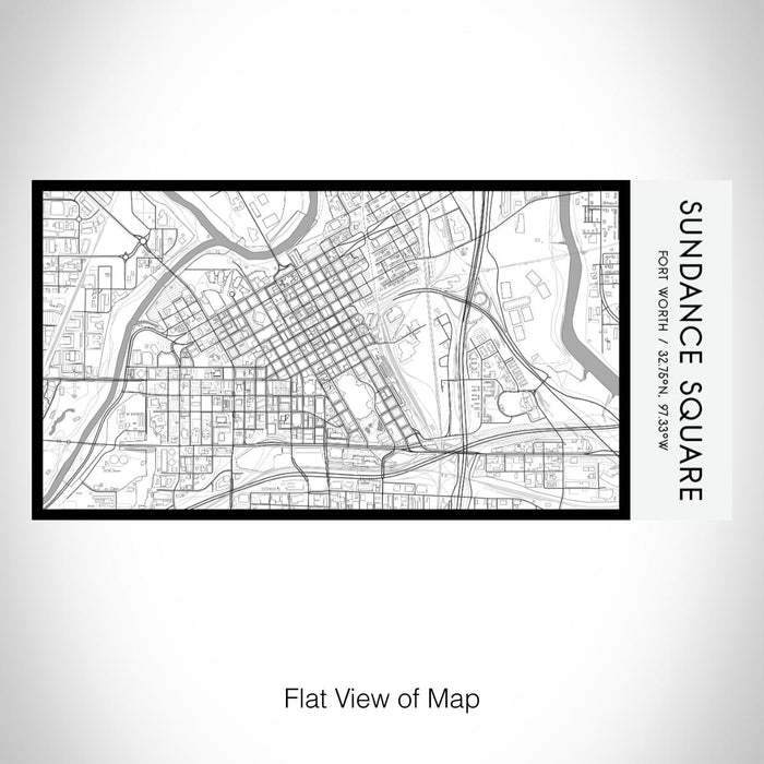 Rendered View of Sundance Square Fort Worth Map on 17oz Stainless Steel Insulated Bottle with printed classic style map