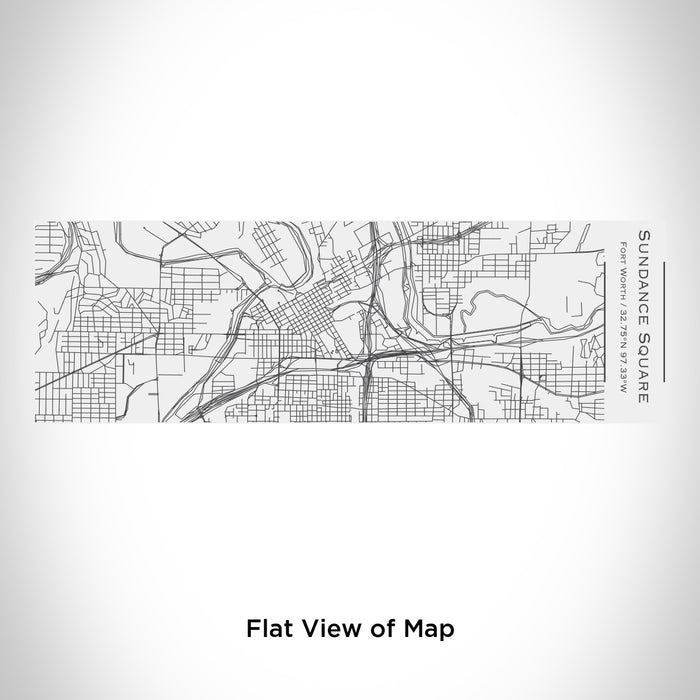 Rendered View of Sundance Square Fort Worth Map Engraving on 10oz Stainless Steel Insulated Cup with Sliding Lid in White