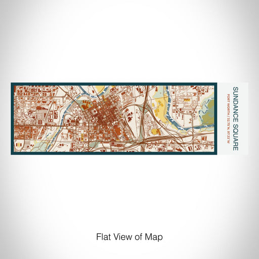 Rendered View of Sundance Square Fort Worth Map on 10oz Stainless Steel Insulated Cup in Woodblock with Sliding Lid