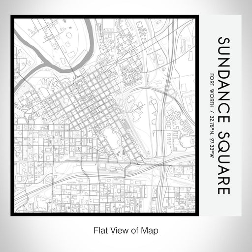 Rendered View of Sundance Square Fort Worth Map on 17oz Stainless Steel Insulated Tumbler in Classic Map Style