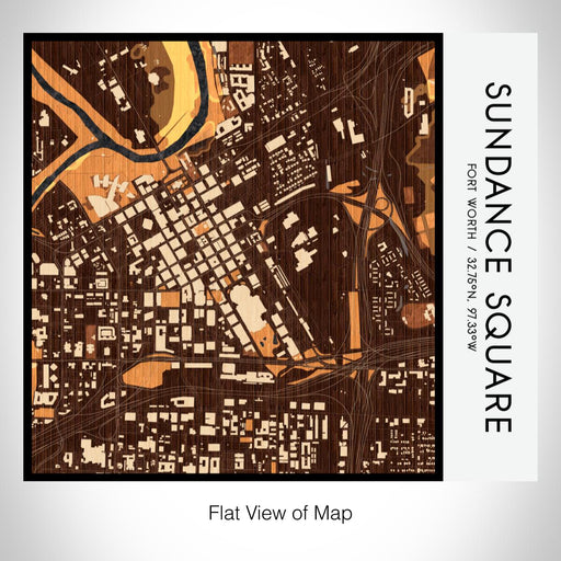 Rendered View of Sundance Square Fort Worth Map on 17oz Stainless Steel Insulated Tumbler in Ember Map Style