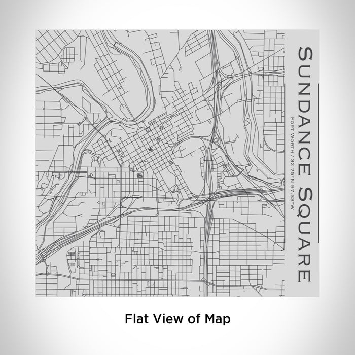 Rendered View of Sundance Square Fort Worth Map Engraving on 17oz Stainless Steel Insulated Tumbler