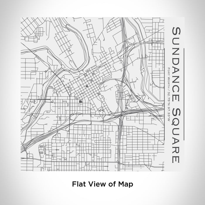 Rendered View of Sundance Square Fort Worth Map Engraving on 17oz Stainless Steel Insulated Tumbler in White