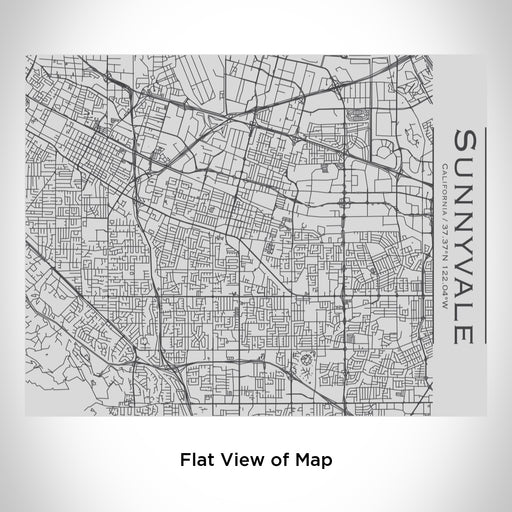 Rendered View of Sunnyvale California Map Engraving on 20oz Stainless Steel Insulated Bottle with Bamboo Top