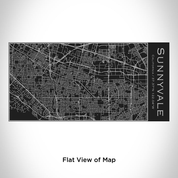 Rendered View of Sunnyvale California Map Engraving on 17oz Stainless Steel Insulated Cola Bottle in Black