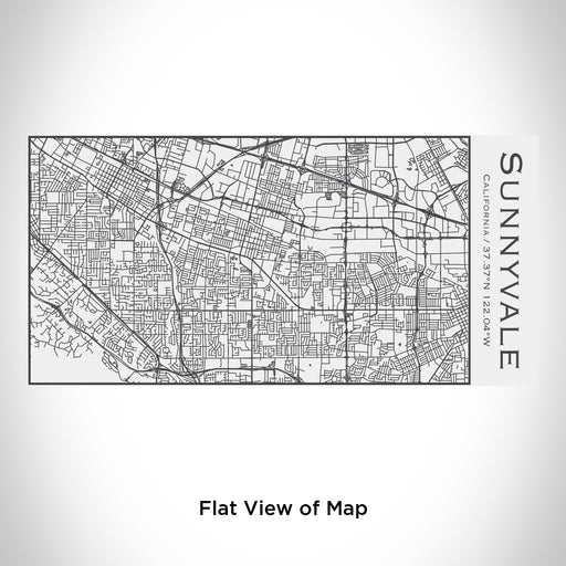 Rendered View of Sunnyvale California Map Engraving on 17oz Stainless Steel Insulated Cola Bottle in White