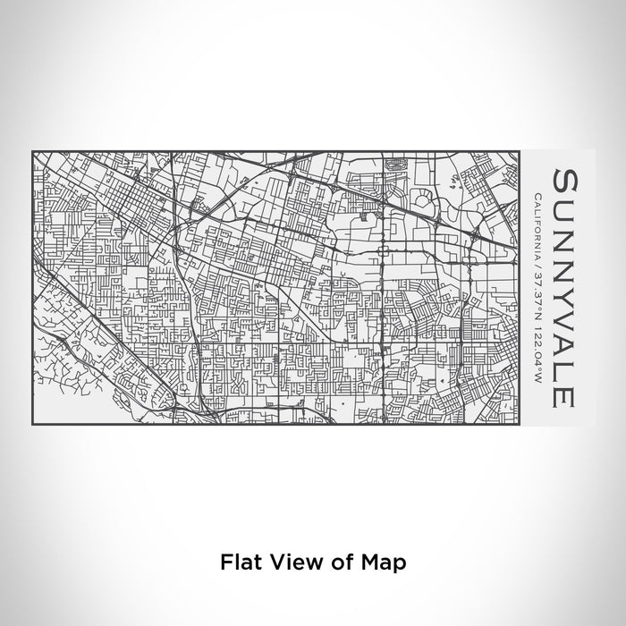 Rendered View of Sunnyvale California Map Engraving on 17oz Stainless Steel Insulated Cola Bottle in White