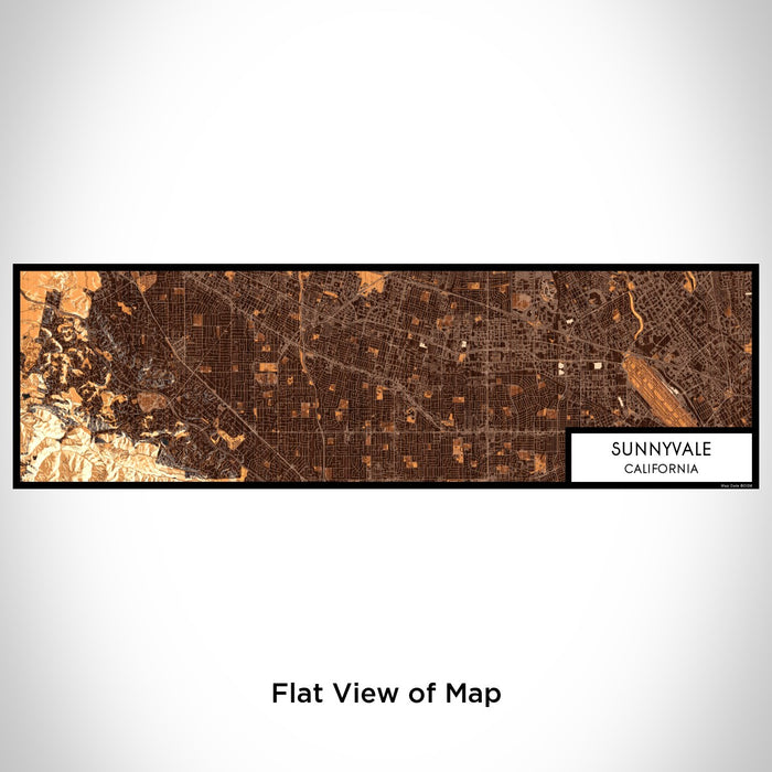 Flat View of Map Custom Sunnyvale California Map Enamel Mug in Ember