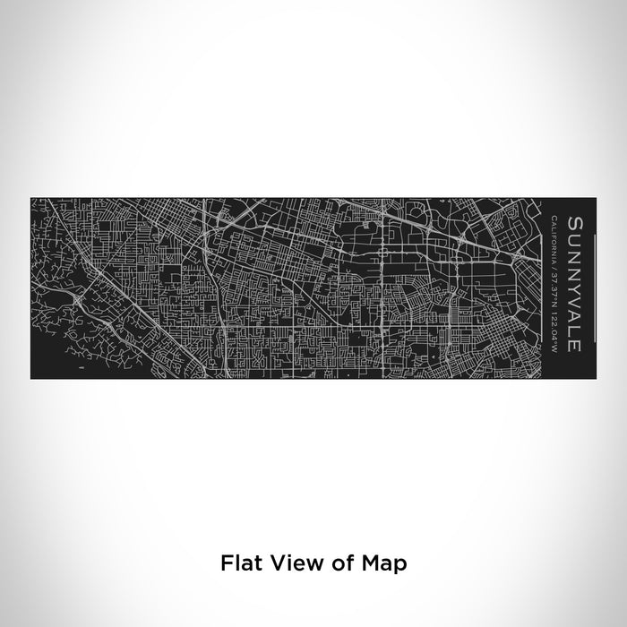 Rendered View of Sunnyvale California Map Engraving on 10oz Stainless Steel Insulated Cup with Sliding Lid in Black