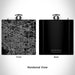 Rendered View of Sunnyvale California Map Engraving on 6oz Stainless Steel Flask in Black