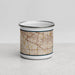Front View Custom Sunnyvale California Map Enamel Mug in Woodblock