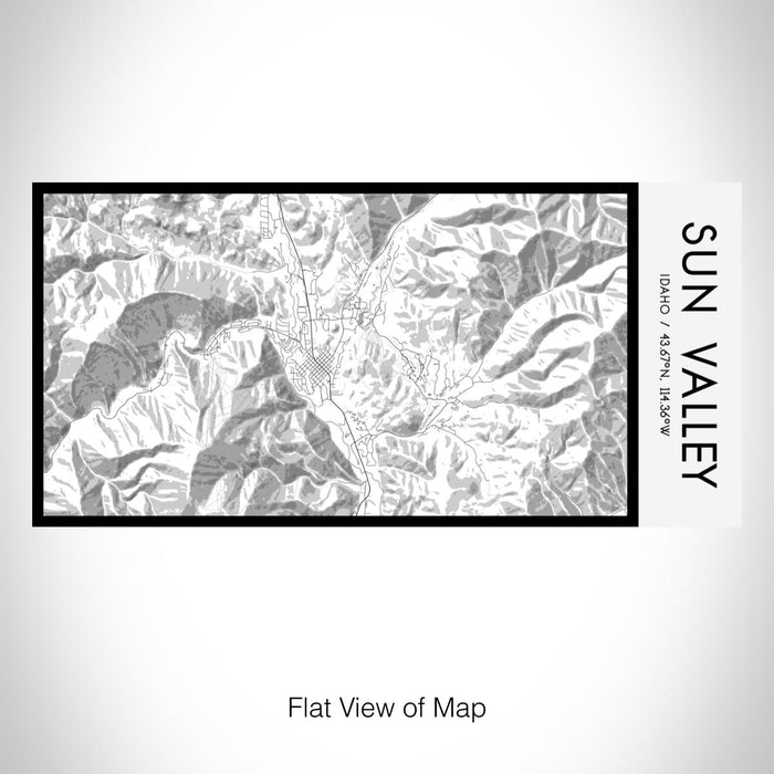 Rendered View of Sun Valley Idaho Map on 17oz Stainless Steel Insulated Bottle with printed classic style map