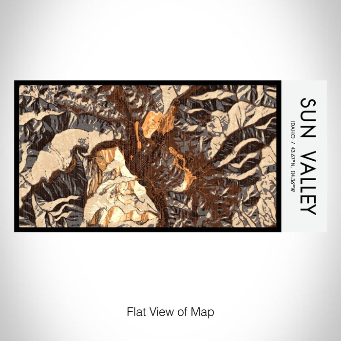 Rendered View of Sun Valley Idaho Map on 17oz Stainless Steel Insulated Bottle with printed ember style map