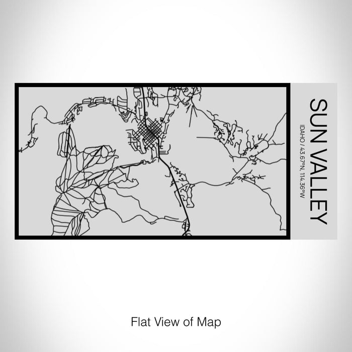 Rendered View of Sun Valley Idaho Map on 17oz Stainless Steel Insulated Cola Bottle in Stainless