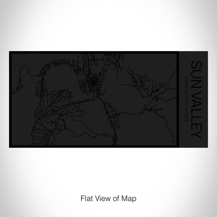 Rendered View of Sun Valley Idaho Map on 17oz Stainless Steel Insulated Cola Bottle in Stainless in Matte Black