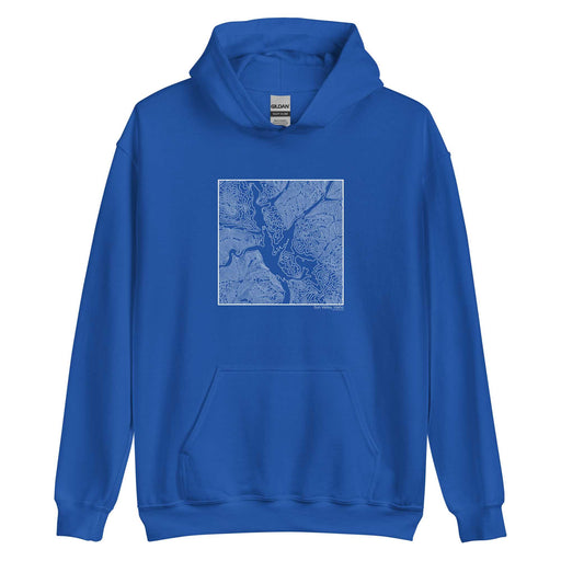 Sun Valley Idaho Topographic  Map Unisex Hoodie Sweater with City inscription in Royal Blue