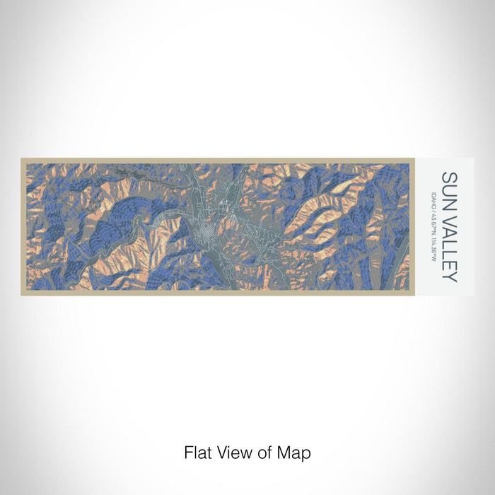 Rendered View of Sun Valley Idaho Map on 10oz Stainless Steel Insulated Cup in Afternoon with Sliding Lid
